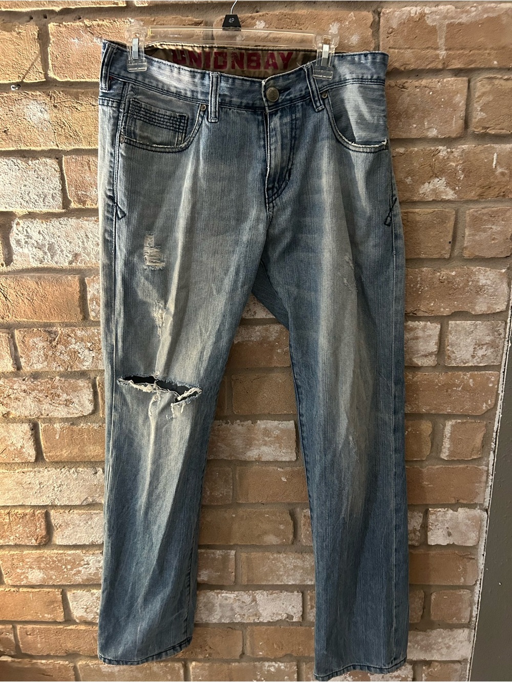 Light Blue Distressed Men’s Jeans - 32X32